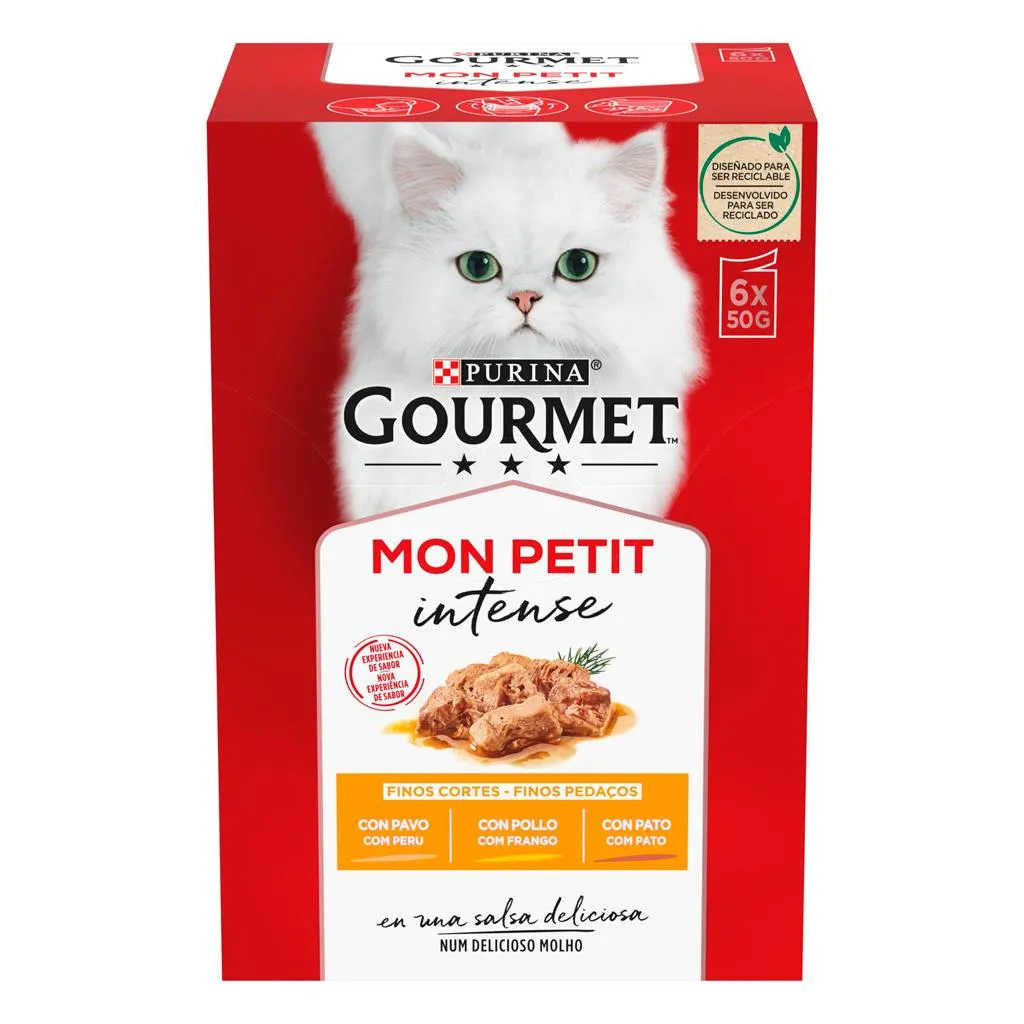 Comida húmida para gato seleção de aves