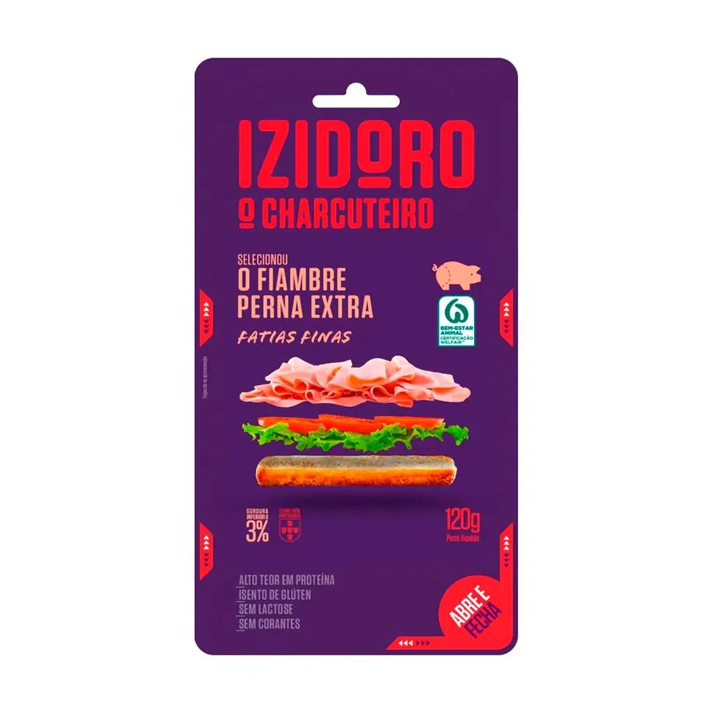 Fiambre perna extra fatias finas, 120g