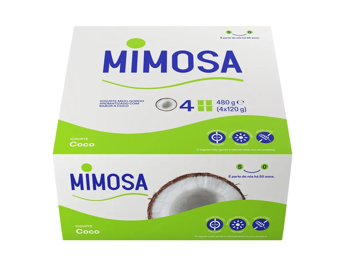 Iogurte Mimosa aroma coco 4 x 120 g