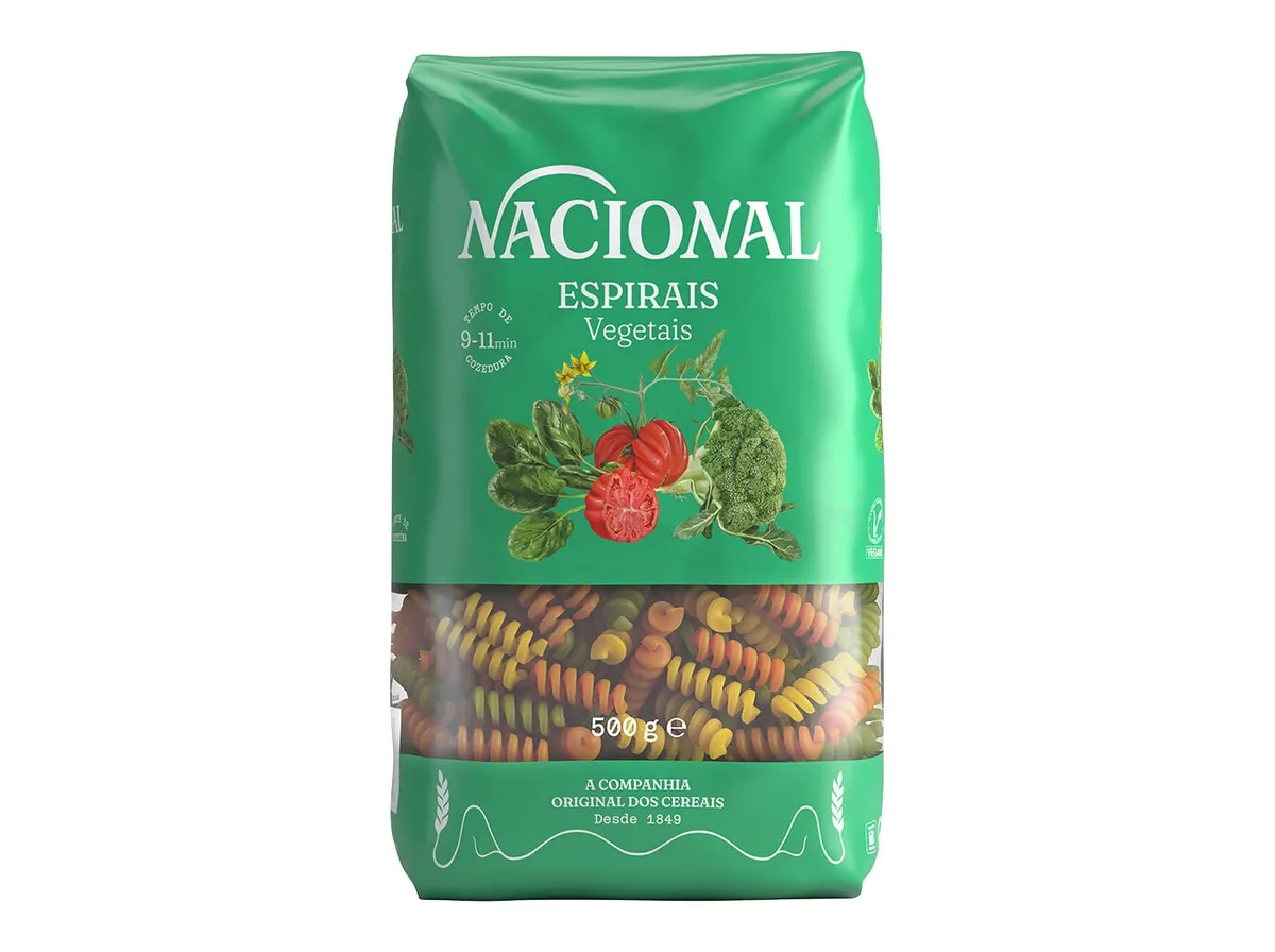 Massa Nacional espirais com vegetais 500 g