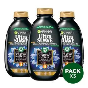 Champô Carvão Garnier Ultra Suave