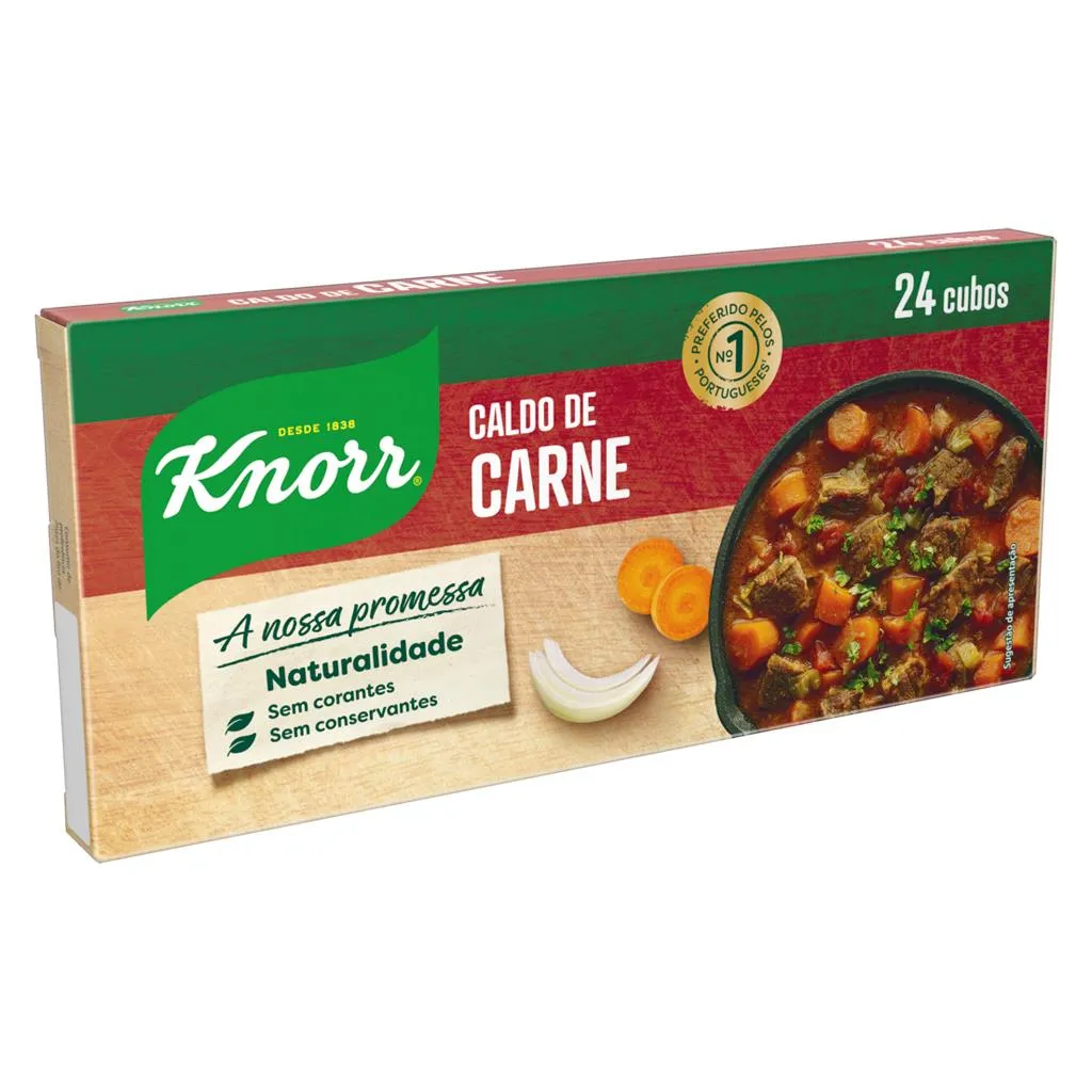 Caldo de carne 24 cubos, embalagem de 240g