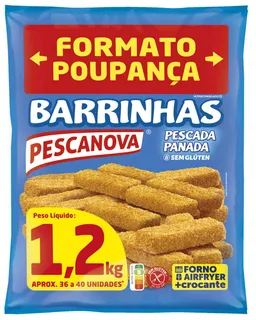 Barrinhas de Pescada sem Glúten Congeladas Pescanova