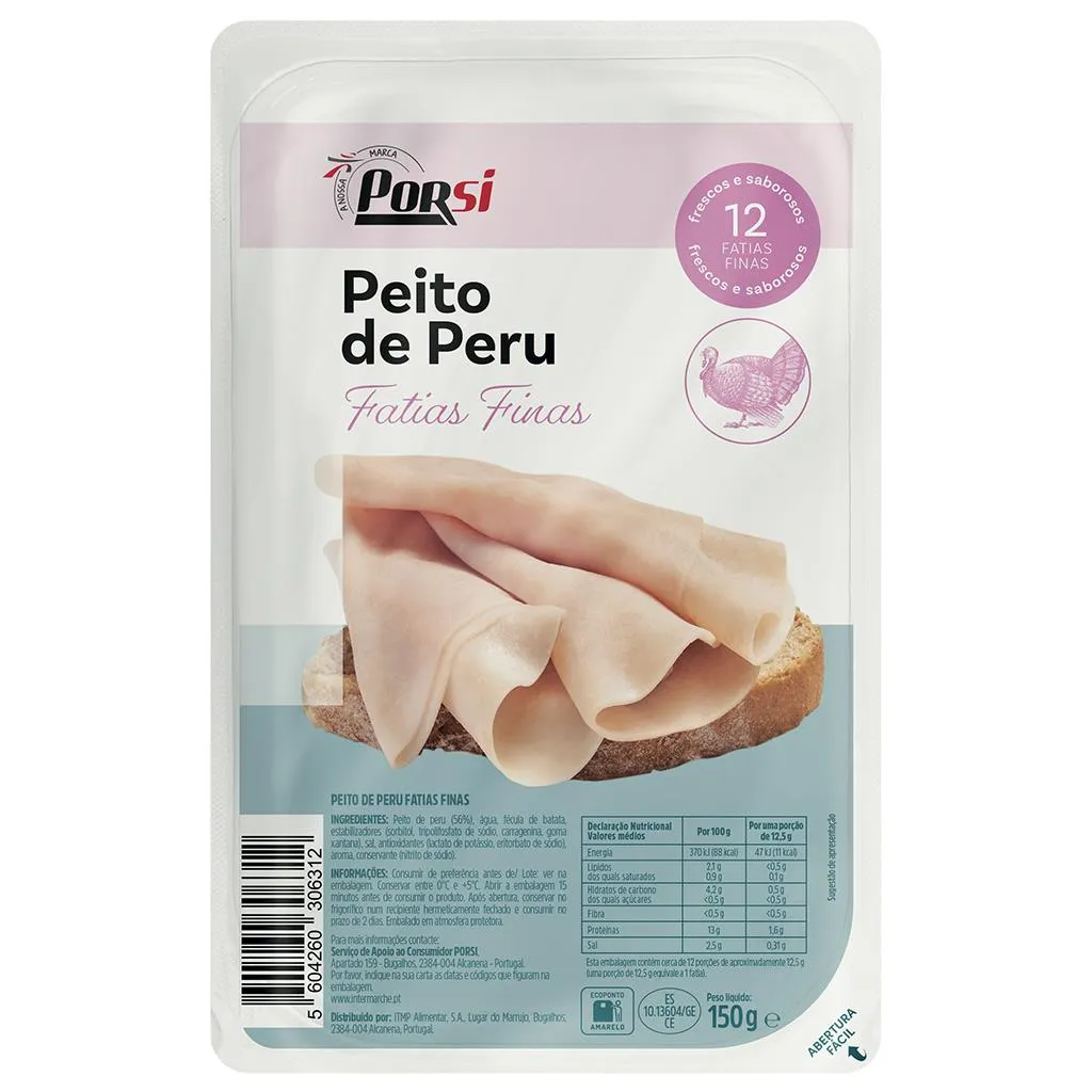 Peito peru fatias finas