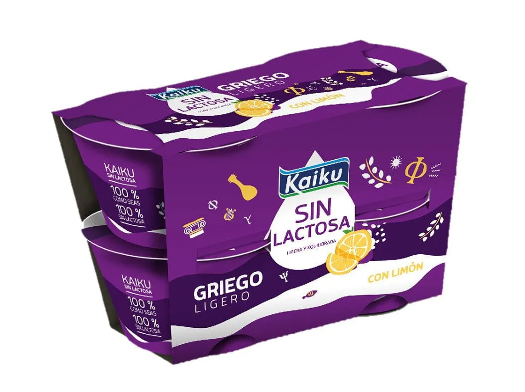 Iogurte Kaiku sem lactose grego limão 4 x 90 g