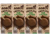 Leite sem lactose Agros chocolate 4 x 200 ml