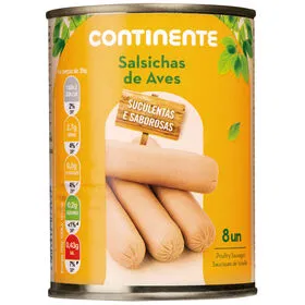 Salsichas de Aves em Lata 8 un Continente