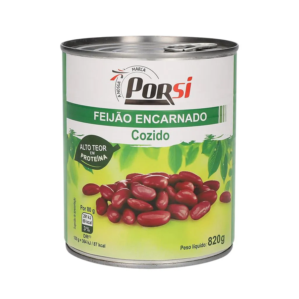 Feijao Encarnado Cozido 820g