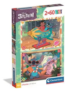 Puzzle Super Color 2x60 Disney: Stitch - Clementoni