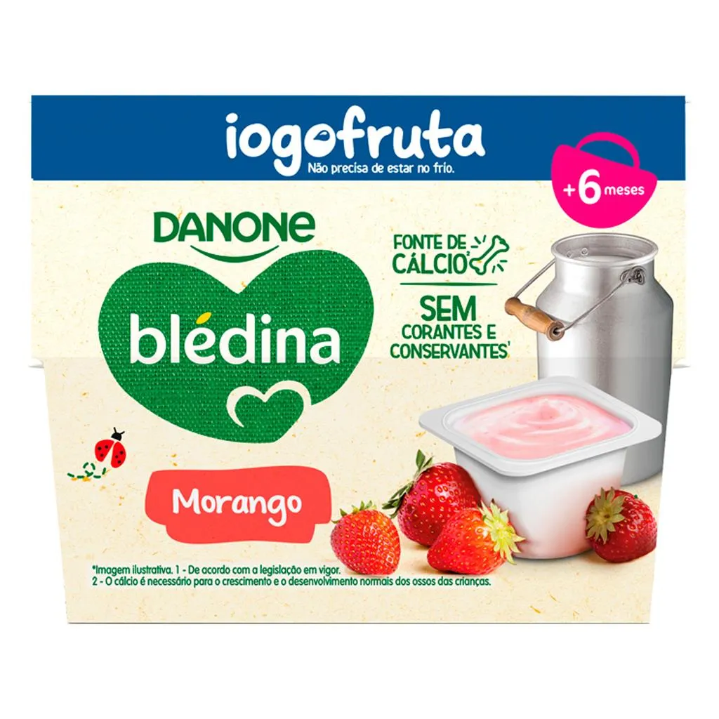 Iogofruta Morango +6M, 4x95g