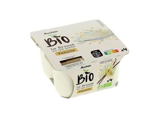 Iogurte Auchan BIO baunilha 4 x 100 g