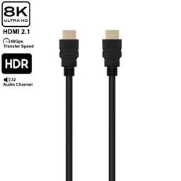 Cabo HDMI 2.1 Ewent EC1324 Ultra High Speed c/ Ethernet 8K HDR 8m Preto
