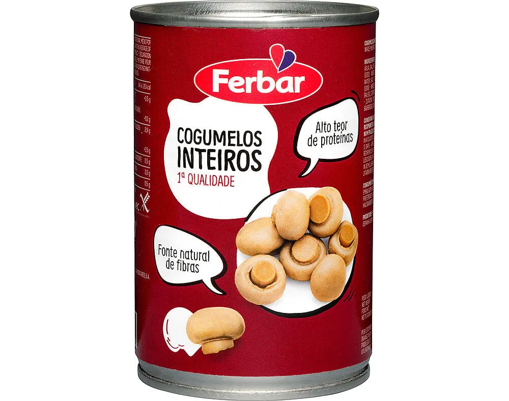 Cogumelos inteiros Ferbar 290(155)g