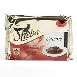 Alimento húmido para gato, pouch carne Sheba