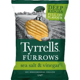 Batatas Fritas com Sal e Vinagre embalagem 150 g - Tyrrell's