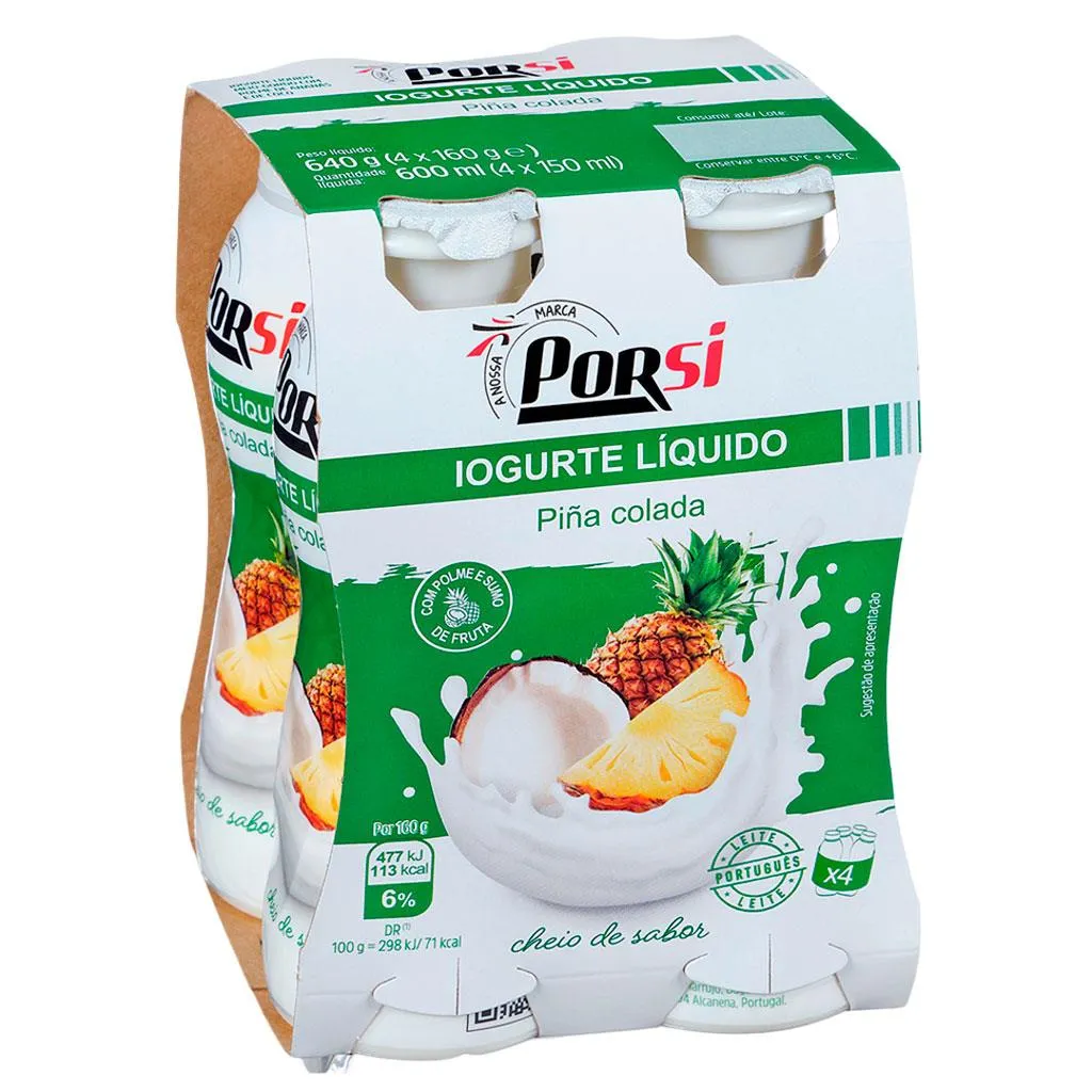 Iogurte Líquido Piña Colada 4x160g