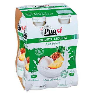 Iogurte Líquido Piña Colada 4x160g PorSi