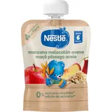 Saqueta de Fruta Maçã, Pêssego e Aveia +6M, 90g