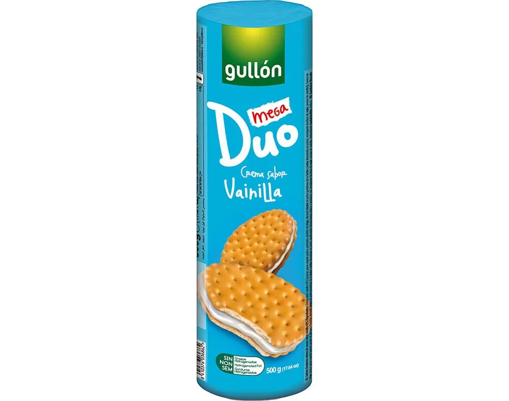 Bolacha Gullon mega duo baunilha 500 g