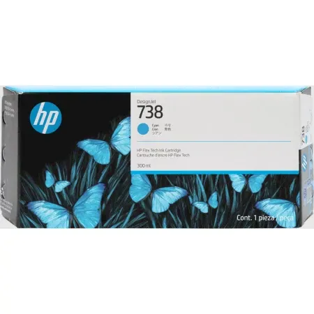 Tinteiro HP 738 300 ml Ciano Original