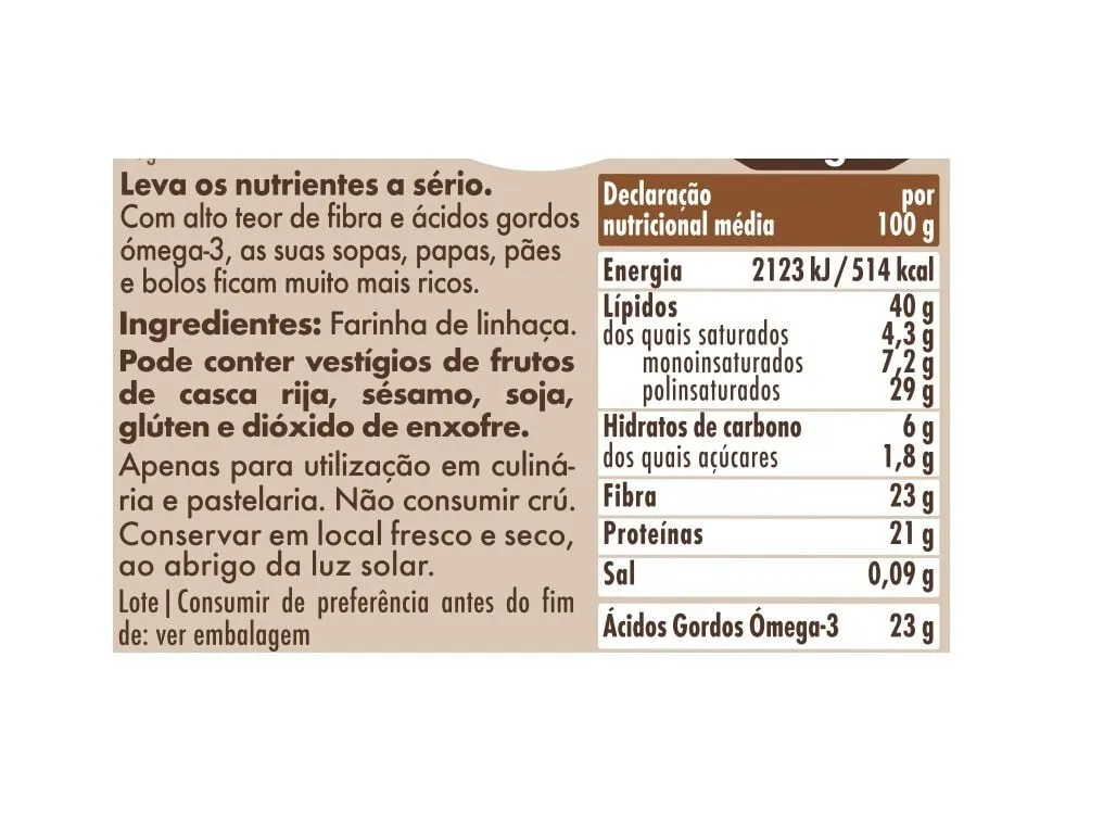 Farinha Salutem linhaça castanha 200 g