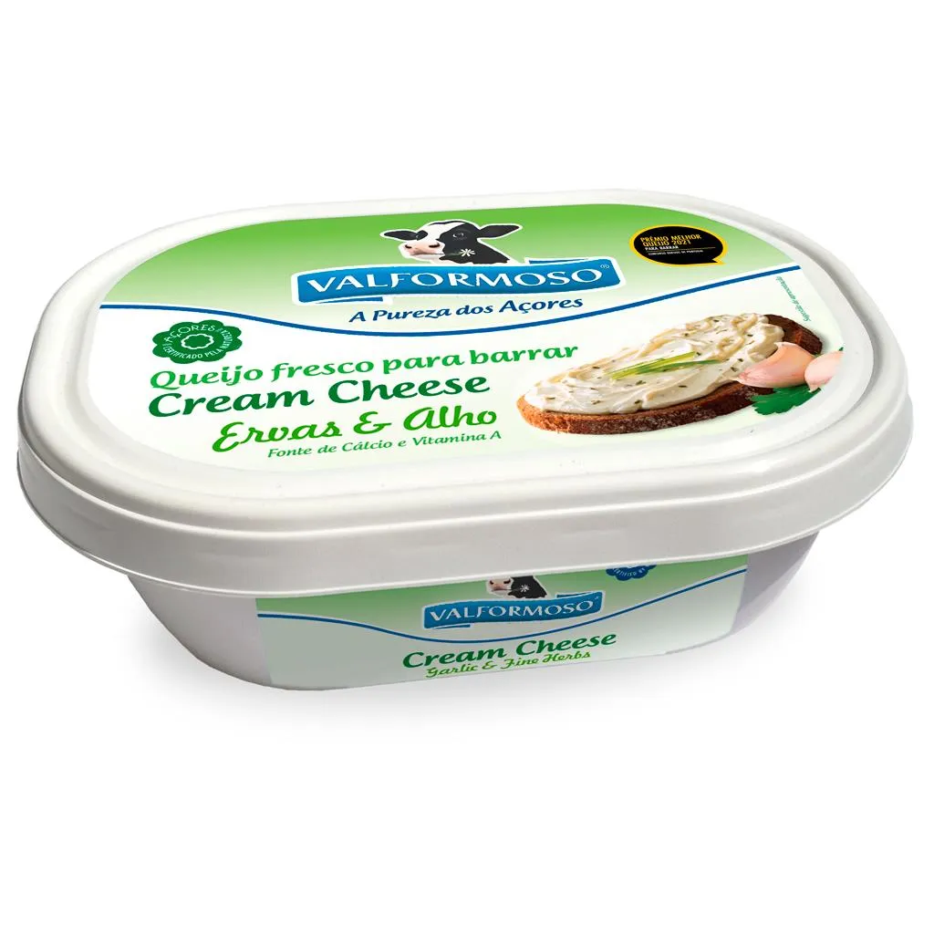 Queijo fresco para barrar ervas e alho, 200g