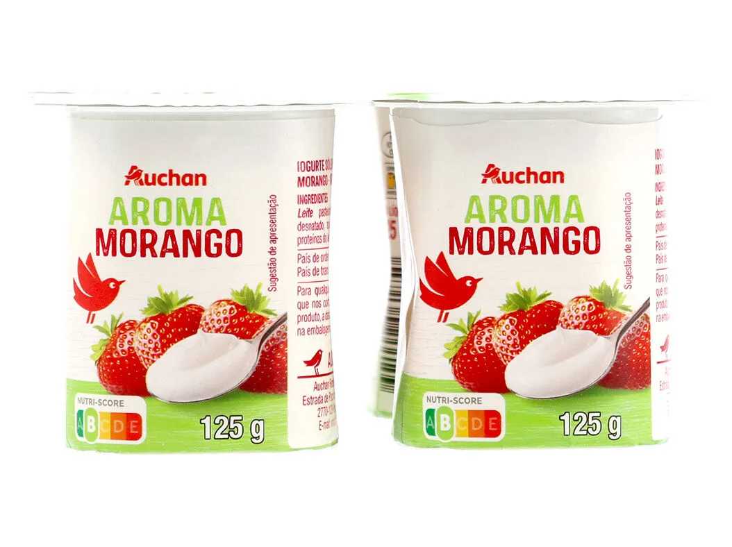 Iogurte Auchan aroma morango 4 x 125 g