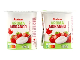 Iogurte Auchan aroma morango 4 x 125 g