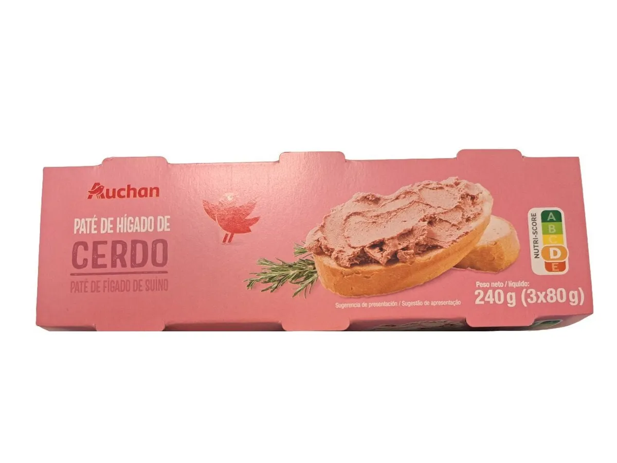 Paté de fígado de porco Auchan 3 x 80 g