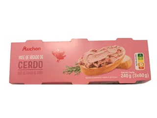 Paté de fígado de porco Auchan 3 x 80 g