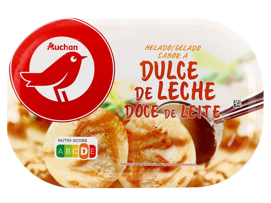 Gelado Auchan doce de leite 900 ml