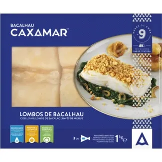 Lombos de Bacalhau embalagem 1 kg - Caxamar