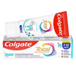 Pasta de Dentes Infantil Proteção Total Menta Suave 7-12 Anos Colgate