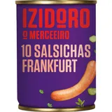 Salsichas frankfurt em lata, embalagem de 250g