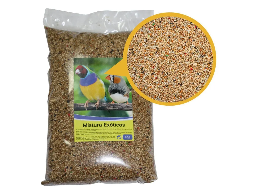 Mistura pássaros exóticos 1 kg