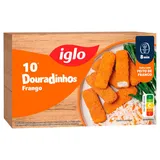 Douradinhos de frango, 10 unidades, embalagem de 250g