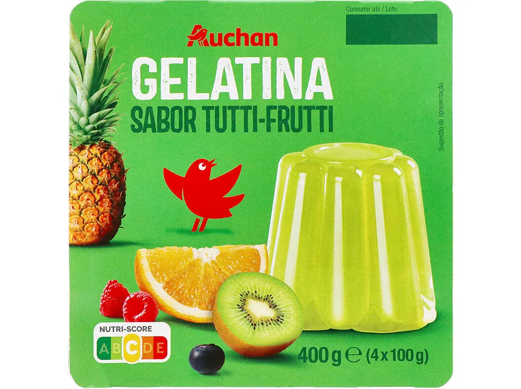 Gelatina Auchan tutti frutti 4 x 100 g