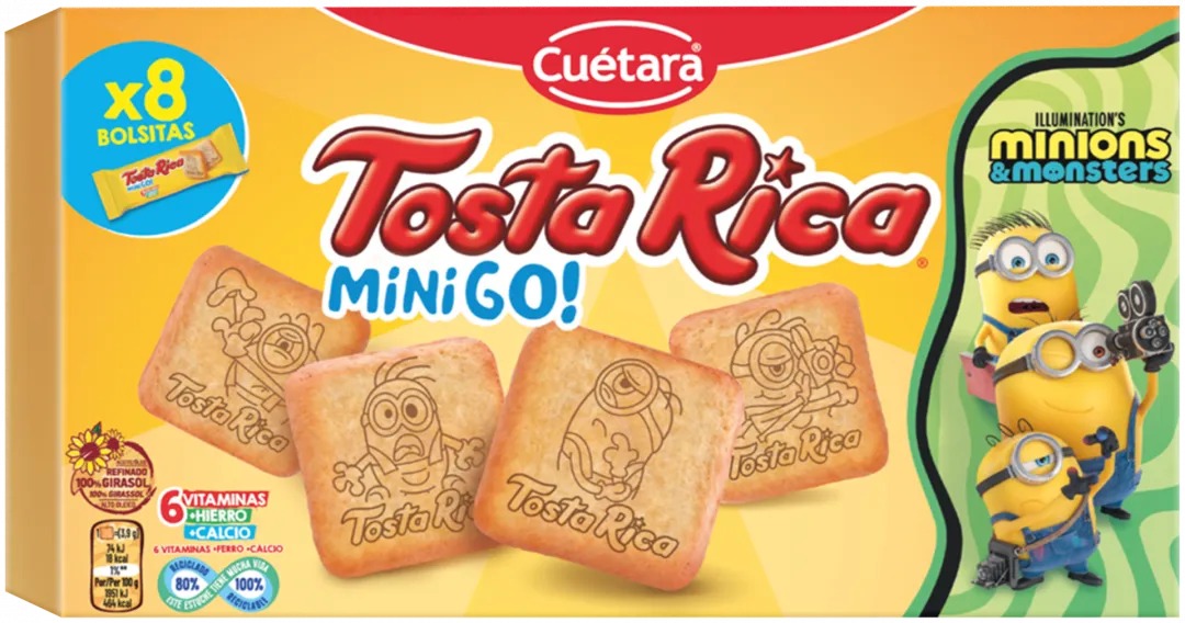 Bolachas Tosta Rica Mini Go Pack 8