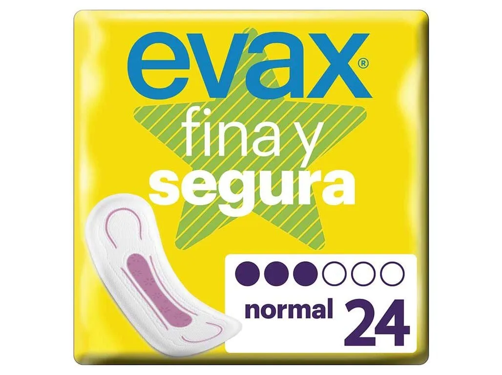 Pensos higiénicos fina e segura normal EVAX 24 un