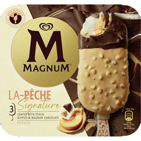 Gelado Pêssego com Chocolate Magnum