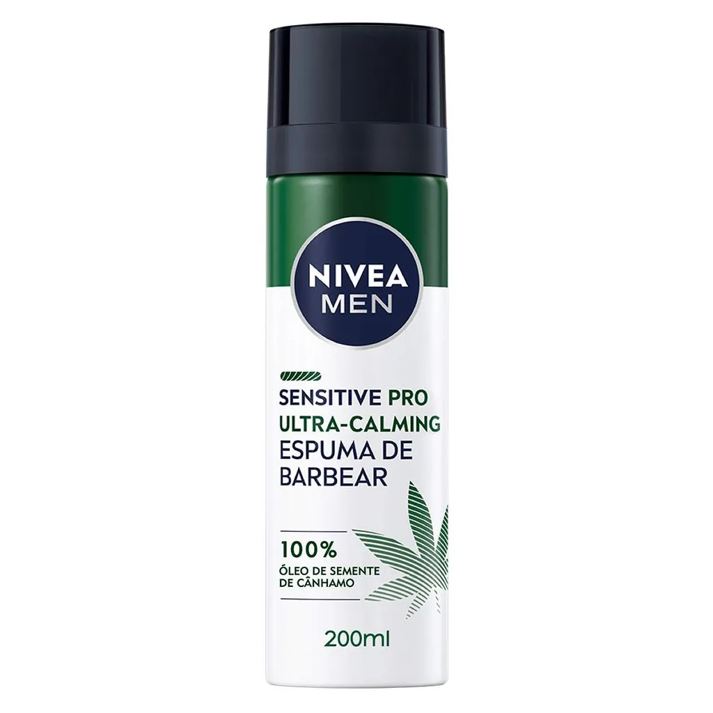 Espuma de barbear sensitive pro, embalagem de 200 ml
