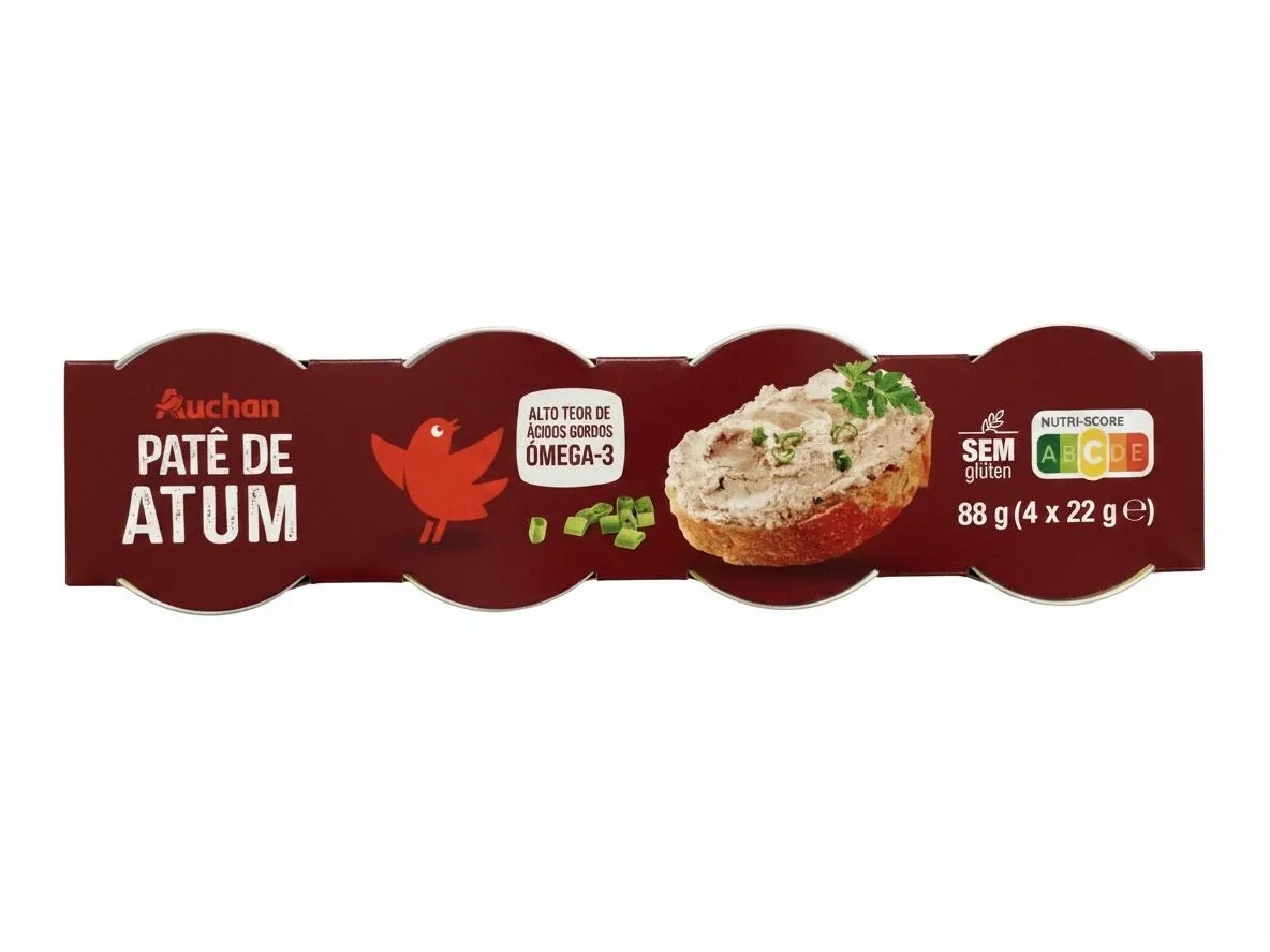 Paté de atum Auchan 4*22 g