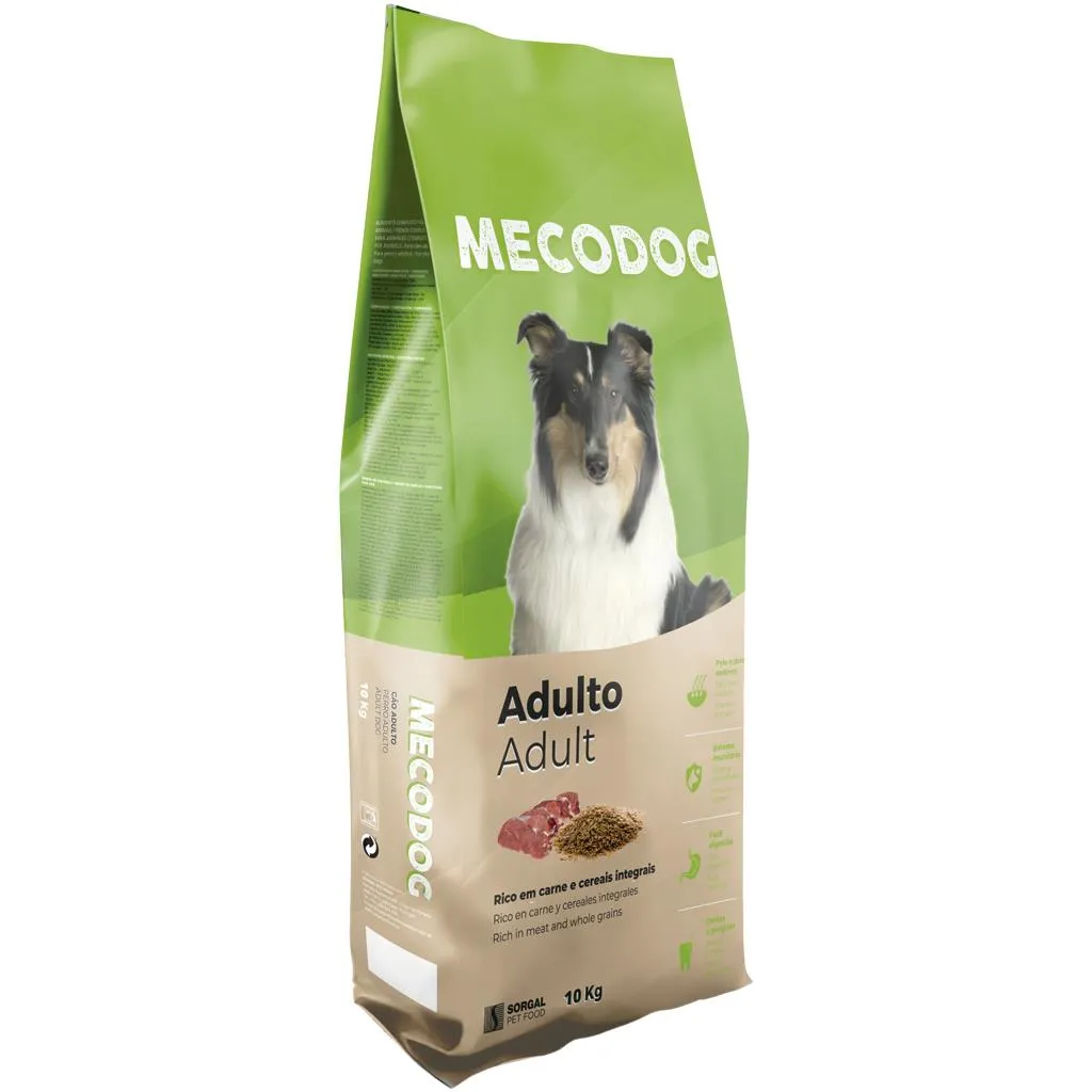 Ração seca para cão rico em carne e cereais integrais