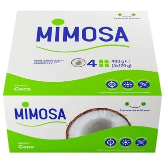 Iogurte Aroma Coco Pack 4 embalagem 120 g - Mimosa