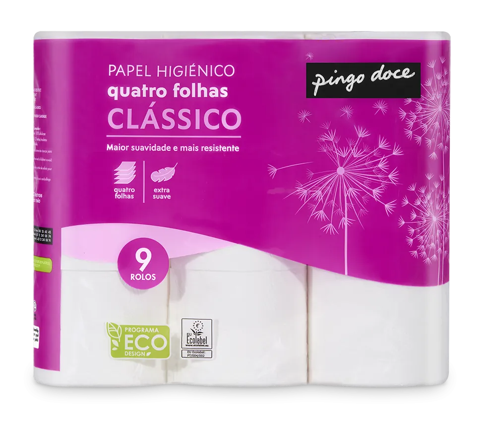 Papel Higiénico 4 Folhas 9 Rolos