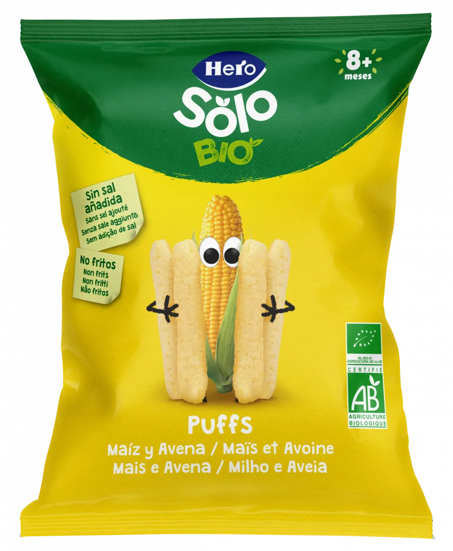 Snack Infantil Puffs de Milho e Aveia