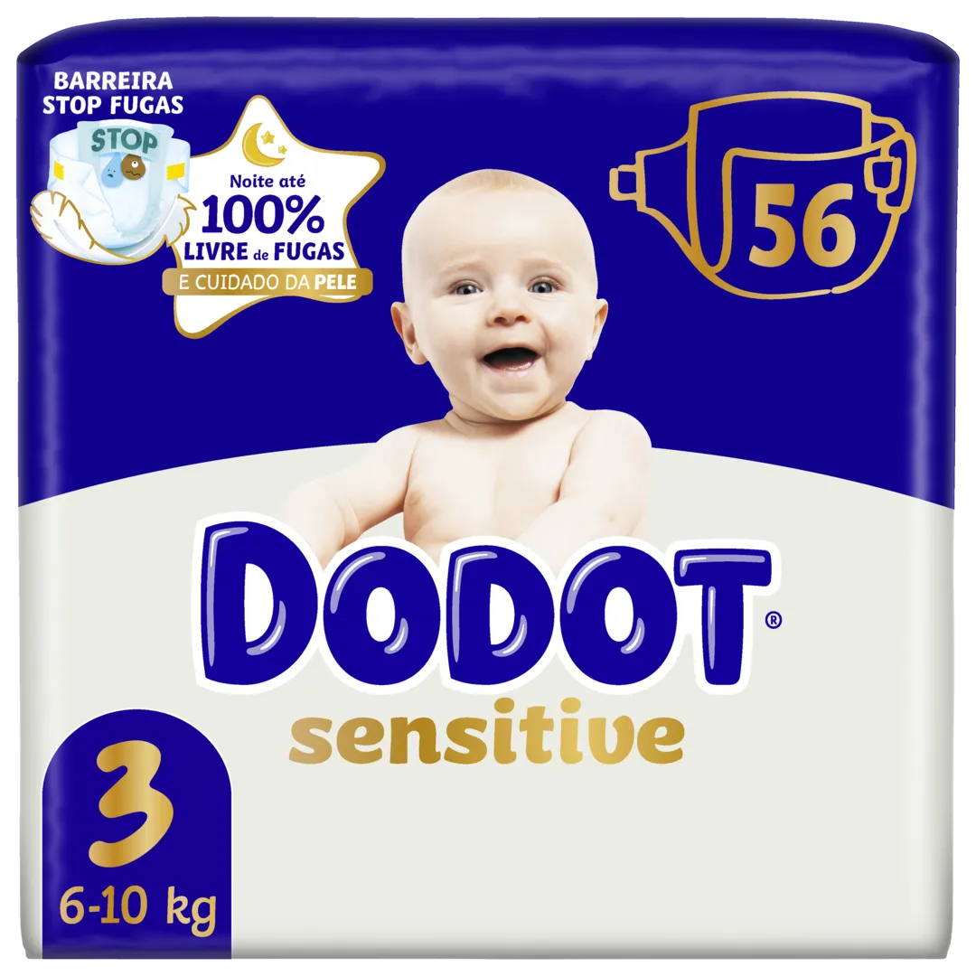 Fraldas Sensitive T3 6-10kg