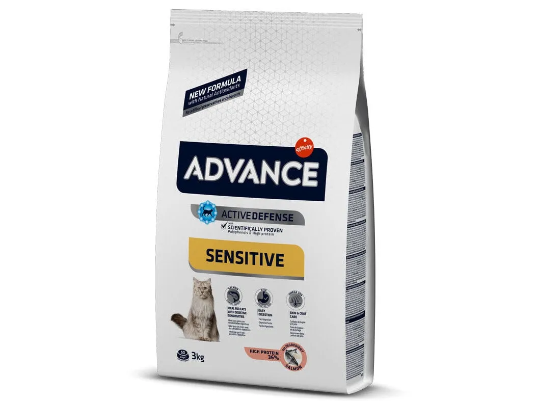 Ração para gato adulto Advance com salmão e arroz 3 kg