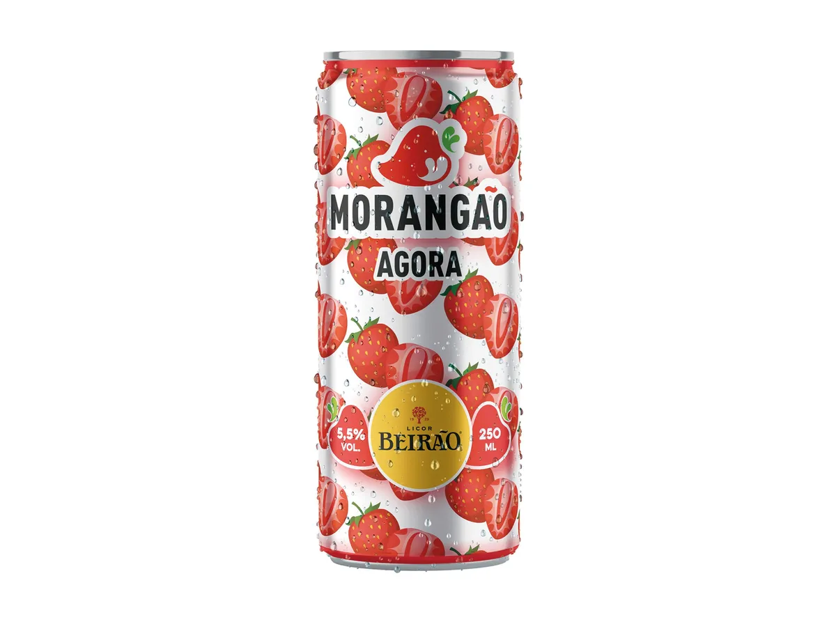 Cocktail Licor Beirão morangão lata 0,25 L (sdr)