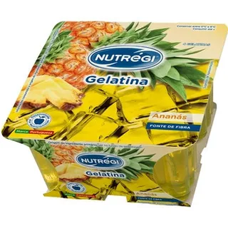 Gelatina de Ananás Pack 4 unidades embalagem 100 g - Nutrégi
